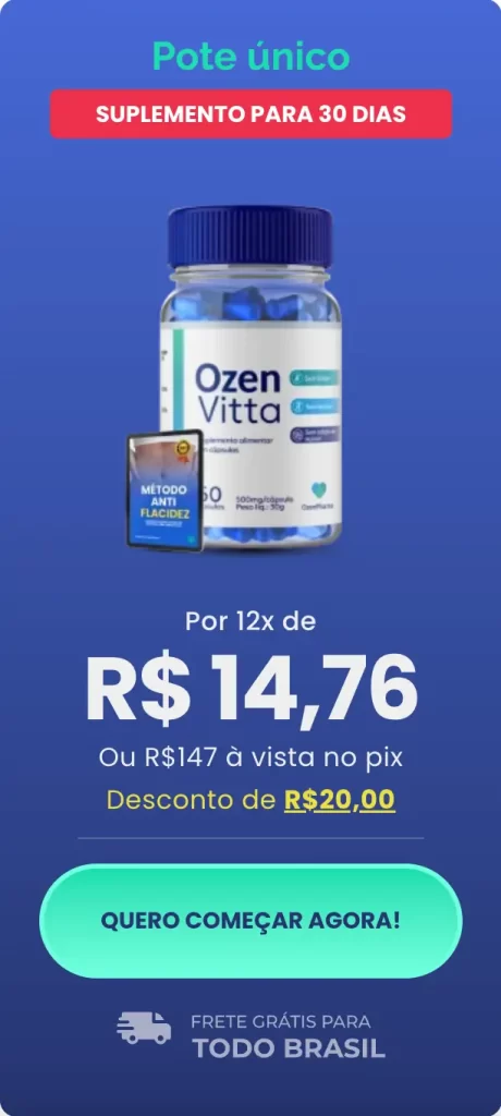 OzenVitta – Suplemento Para 30 Dias, Site Oficial Com Desconto, Frete Grátis e Garantia de 30 Dias